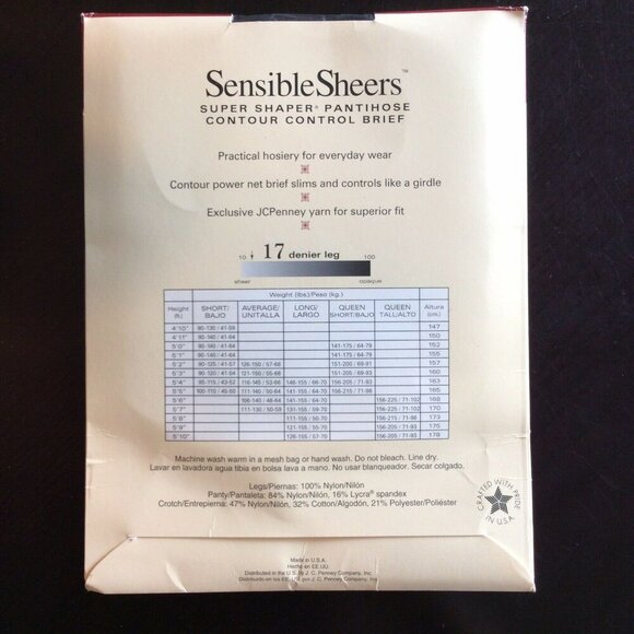 Worthington SensibleSheers Super Shaper Pantyhose Queen Tall Taupe Sandalfoot - Picture 2 of 3